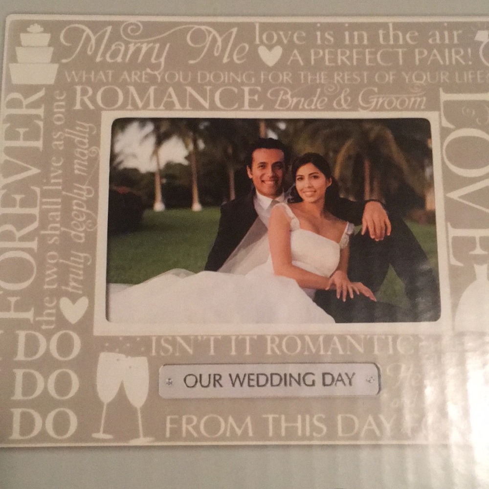 Our wedding day frame